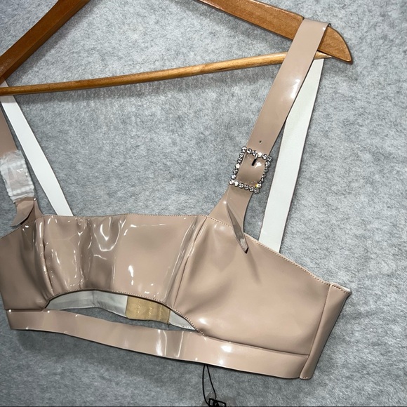 For Love And Lemons High Roller Latex Top Womens Sz Large - Picture 5 of 10